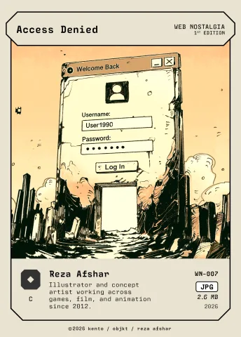 Access Denied by Reza Afshar, WN-007 Pento card