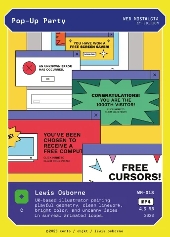 Pop-Up Party by Lewis Osborne, WN-018 Pento card