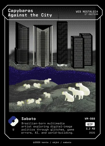 Capybaras Against the City by Sabato, WN-088 Pento card
