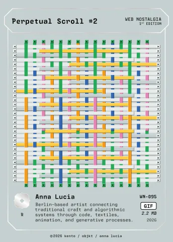 Perpetual Scroll #2 by Anna Lucia, WN-095 Pento card