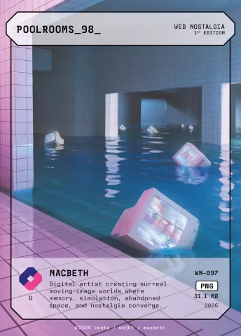 POOLROOMS_98_ by MACBETH, WN-097 Pento card
