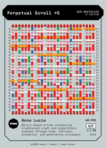 Perpetual Scroll #5 by Anna Lucia, WN-P05 Pento card